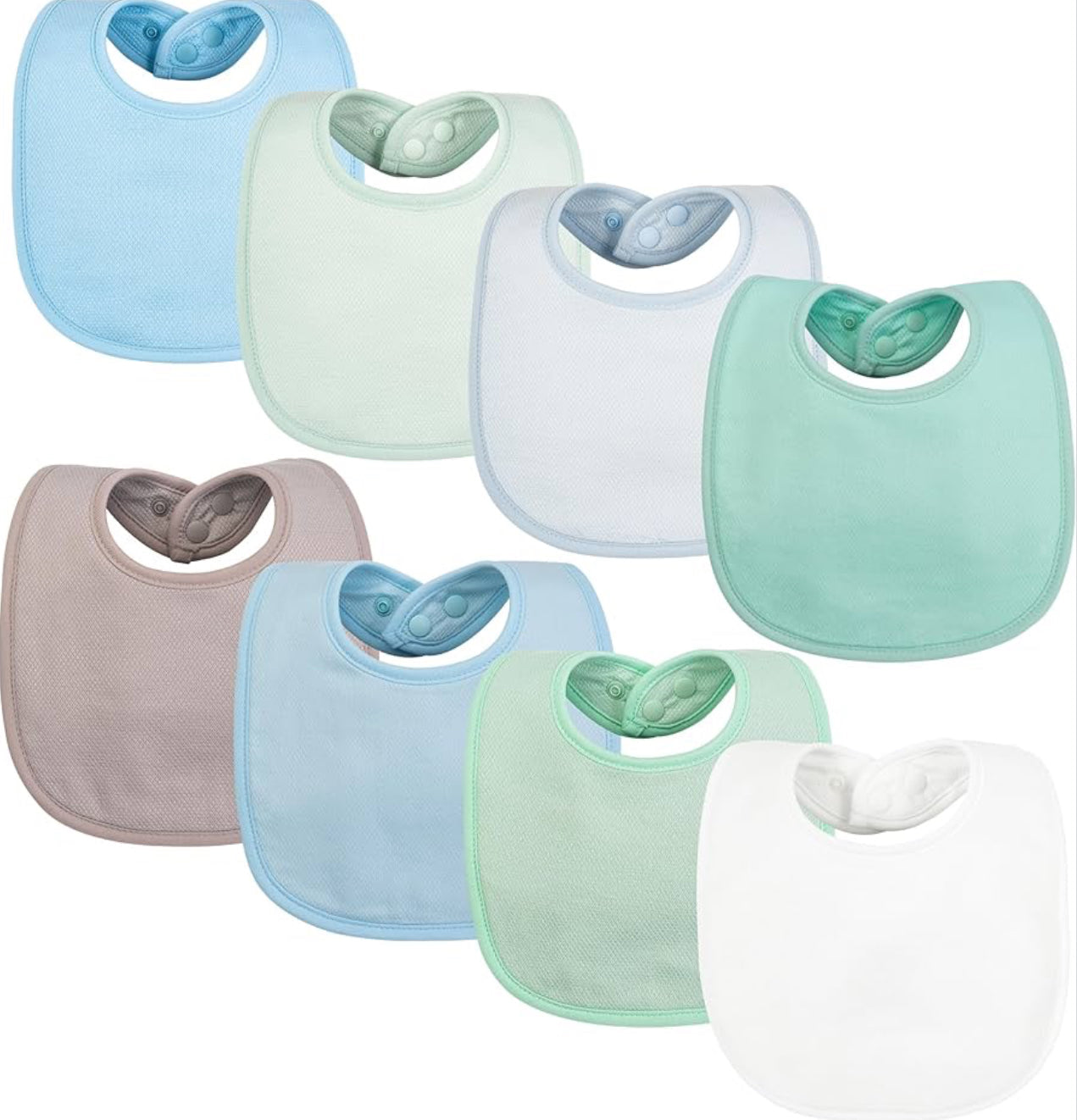 Tiny Twinkle 8 Pack Baby Bibs– Waterproof
