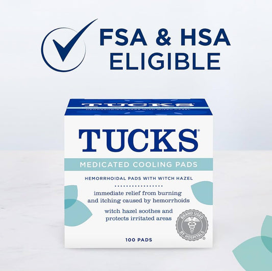 Tucks Medicated Cooling Pads, 100 Count
