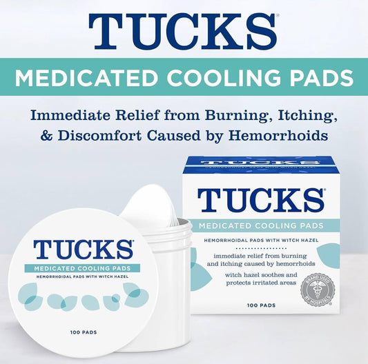 Tucks Medicated Cooling Pads, 100 Count