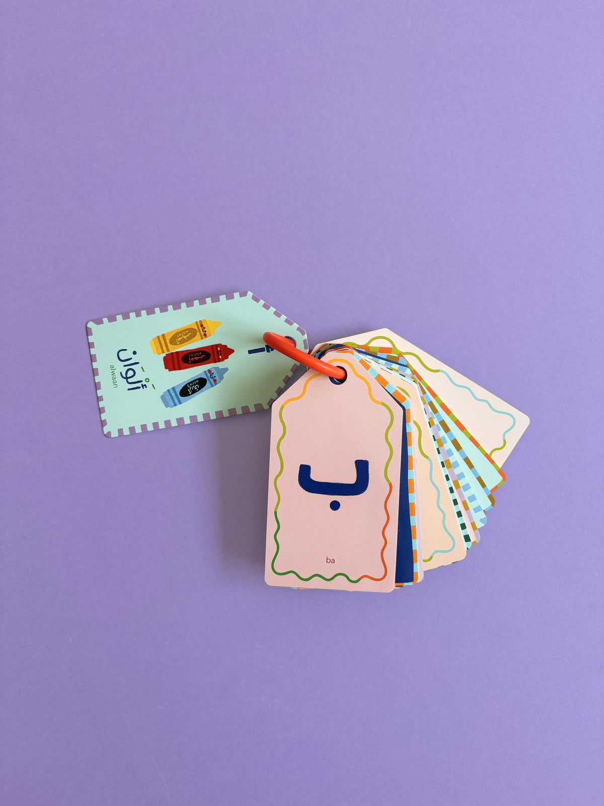 Arabic Alphabet Flashcards with Ring